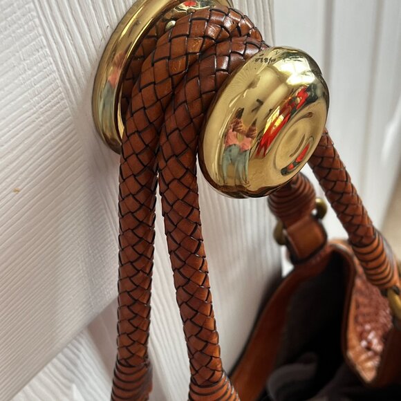 Cole Haan Genevieve Woven Shoulder Bag Purse Tote - Picture 9 of 11